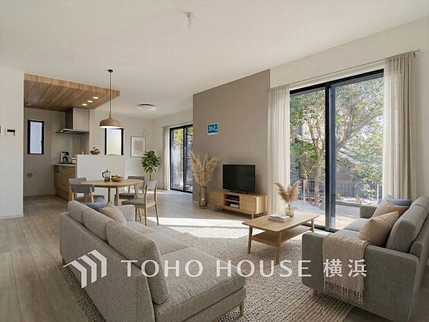 寛ぎとコミュニケーションを育む居心地のよい場所。(家具・装飾品はAI加工です)