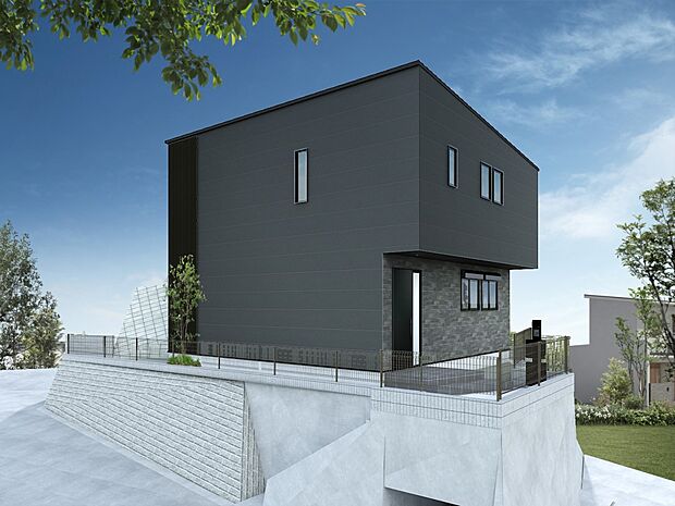 訪れる人の記憶に残るスタイリッシュな邸宅。(パースはイメージのため実際と色柄が異なる場合があります)