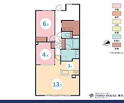 パークホームズ湘南茅ヶ崎海岸 2SLDKの間取図画像