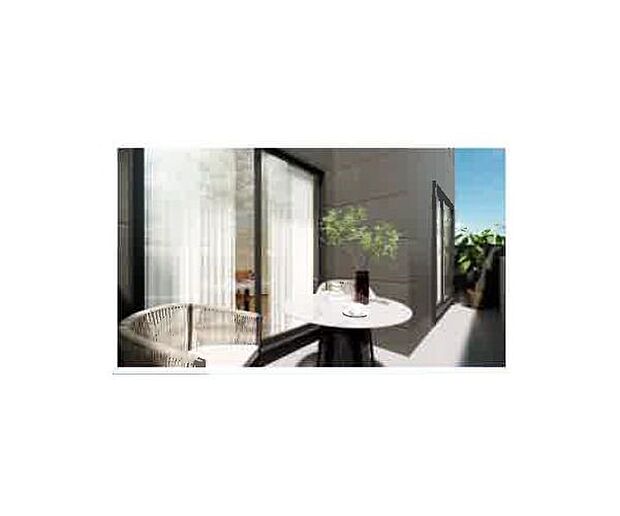 バルコニー。(パースはイメージのため実際と色柄が異なる場合があります)