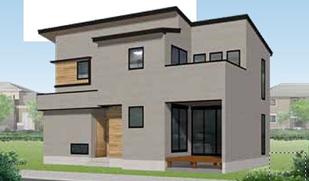 訪れる人の記憶に残るスタイリッシュな邸宅。(パースはイメージのため実際と色柄が異なる場合があります)