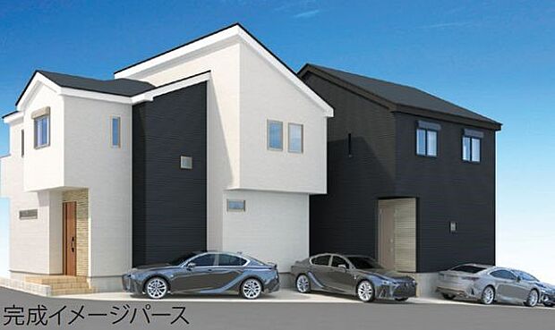 訪れる人の記憶に残るスタイリッシュな邸宅。(パースはイメージのため実際と色柄が異なる場合があります)