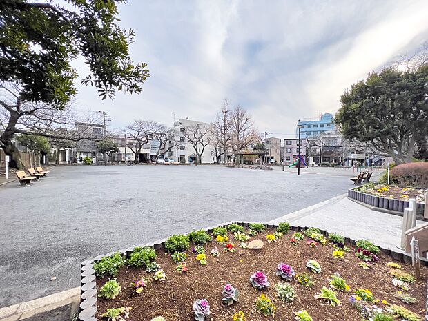 浜松町公園 550m 大きな桜の木に囲まれた公園です。お子様が楽しめる遊具が揃っています。