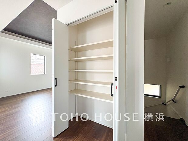 住まいの快適性を左右する収納は欲しい場所に使い勝手のよい収納を確保しています。