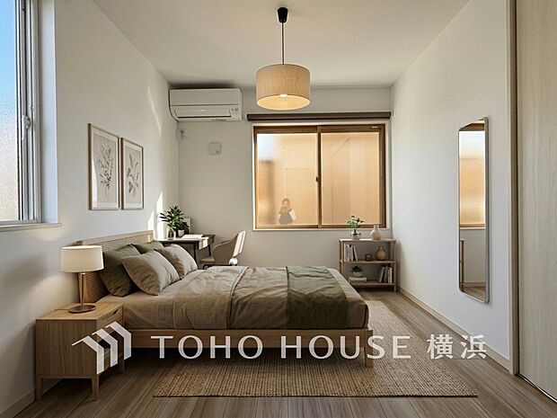 プライベートな自分時間を快適に過ごせるお部屋。(家具・装飾品等はAI加工です)