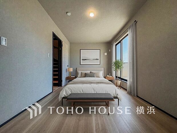 プライベートな自分時間を快適に過ごせるお部屋。（家具・装飾品等はAI加工です）