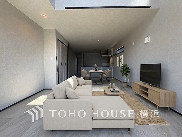 寛ぎとコミュニケーションを育む居心地のよい場所。（家具・装飾品はAI加工です）