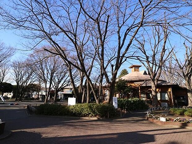 境之谷公園 850m こどもログハウスのある公園。施設室内全体がアスレチックになっていて雨の日も楽しく遊べます。