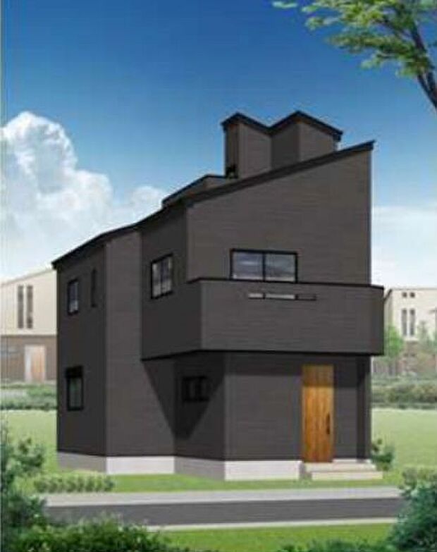 訪れる人の記憶に残るスタイリッシュな邸宅。（パースはイメージのため実際と色柄が異なる場合があります）