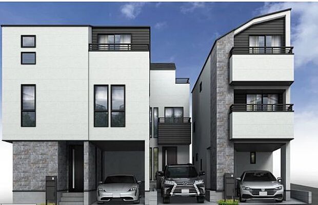 訪れる人の記憶に残るスタイリッシュな邸宅。（パースはイメージのため実際と色柄が異なる場合があります）