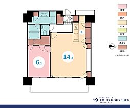 ザ・ヨコハマフロントタワー 1LDKの間取図画像