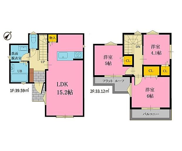 3LDK 建物面積72.71m2 土地面積89.08m2