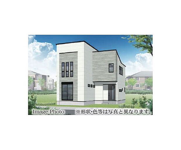 訪れる人の記憶に残るスタイリッシュな邸宅。（パースはイメージのため実際と色柄が異なる場合があります）
