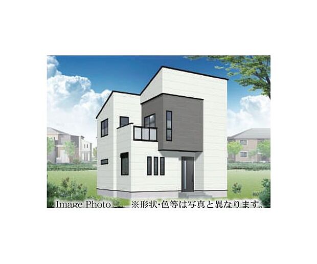 訪れる人の記憶に残るスタイリッシュな邸宅。（パースはイメージのため実際と色柄が異なる場合があります）