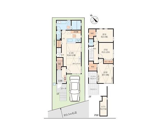 3LDK、土地面積100.01m2、建物面積93.36m2