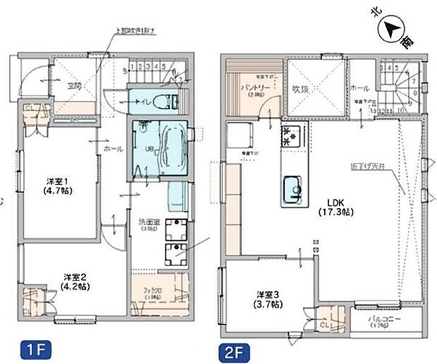3LDK 土地面積82.88m2 建物面積80.53m2