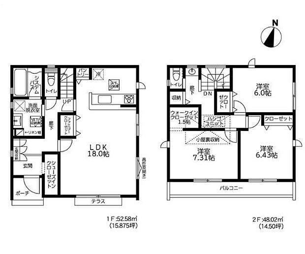 3LDK 建物面積100.6m2 土地面積103.32m2