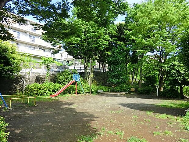 高石あかね公園 400m 瑞々しい木々の香りを感じさせてくれる癒しのスポット。滑り台、お砂場、スプリング遊具などがあります。