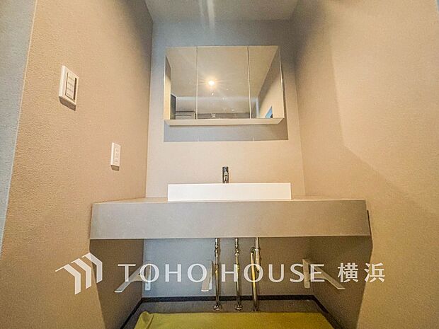 一日の始まりと終わりを心地よく演出してくれる、多彩な機能が備えられたパウダールーム。