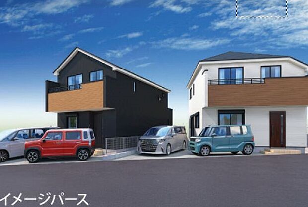訪れる人の記憶に残るスタイリッシュな邸宅。(パースはイメージのため実際と色柄が異なる場合があります)