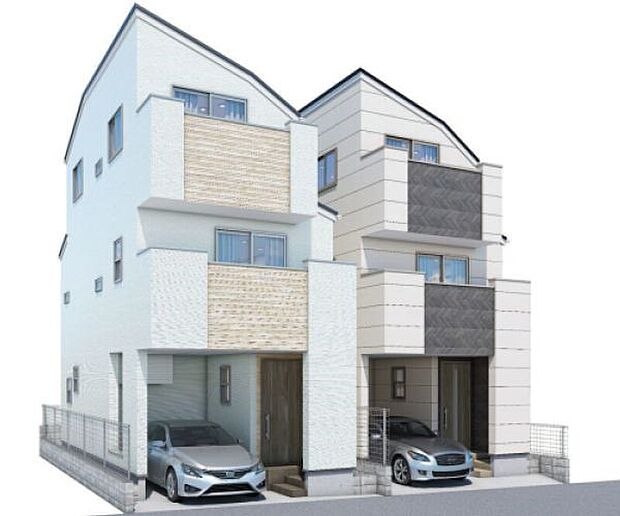 訪れる人の記憶に残るスタイリッシュな邸宅。（パースはイメージのため実際と色柄が異なる場合があります）