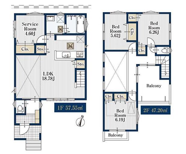 3SLDK、土地面積132.94m2、建物面積104.75m2