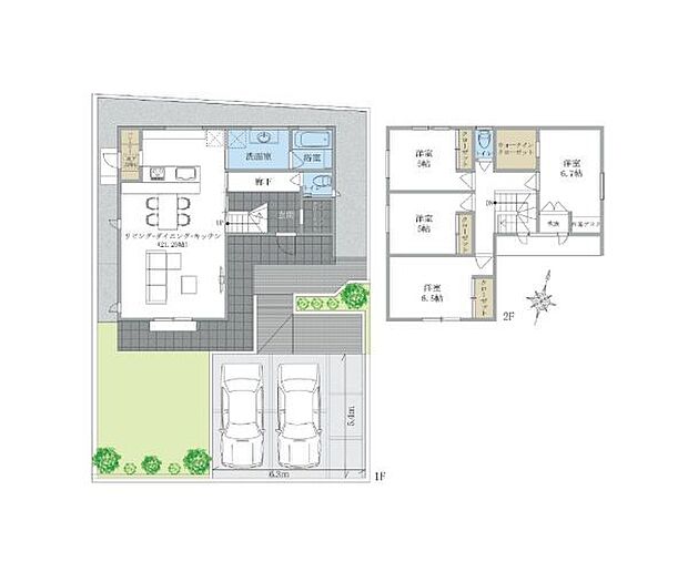 4LDK、土地面積194.01m2、建物面積114.70m2