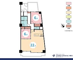 横浜ダイカンプラザスポーツメント 2LDKの間取図画像