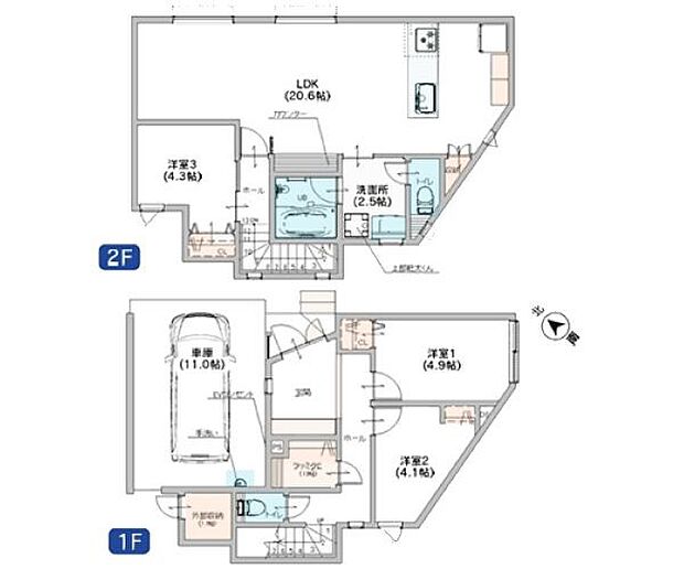 3LDK 建物面積108.68m2 土地面積119.03m2