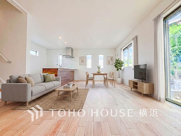 和やかで洗練された空間の演出。※生成AIによるイメージです。家具・小物は販売価格に含まれません。
