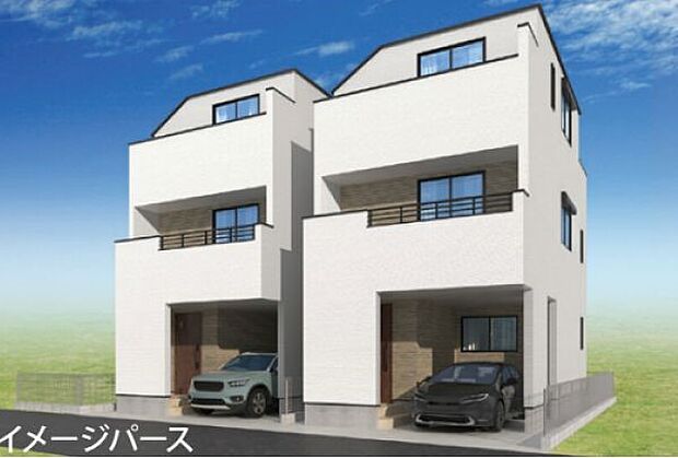 訪れる人の記憶に残るスタイリッシュな邸宅。（パースはイメージのため実際と色柄が異なる場合があります）