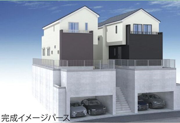 訪れる人の記憶に残るスタイリッシュな邸宅。（パースはイメージのため実際と色柄が異なる場合があります）