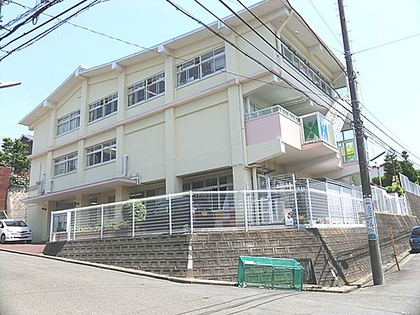 国学院幼稚園　850m　違う学年とも関われるように2学期より縦割り保育を実施。保育終了後の預かり保育もあります。