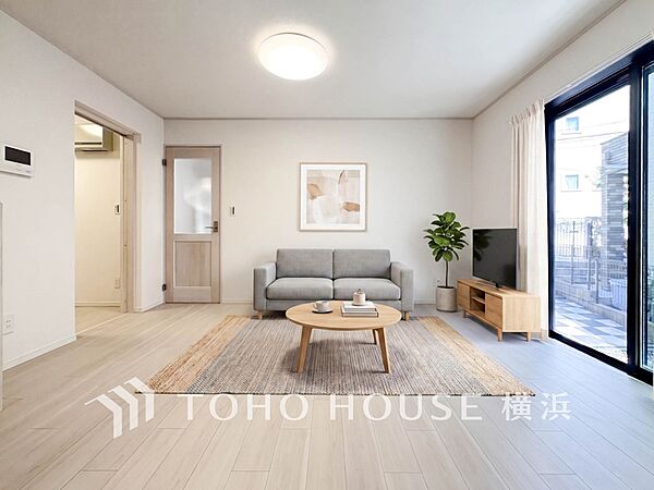 和やかで洗練された空間の演出。※生成AIによるイメージです。家具・小物は販売価格に含まれません。