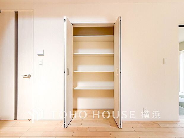 住まいの快適性を左右する収納は欲しい場所に使い勝手のよい収納を確保しています。
