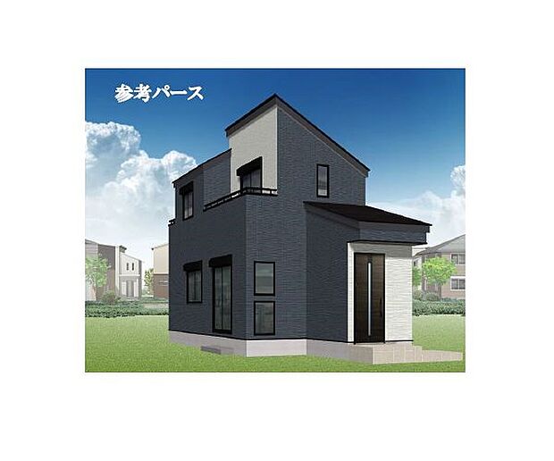 訪れる人の記憶に残るスタイリッシュな邸宅。（パースはイメージのため実際と色柄が異なる場合があります）