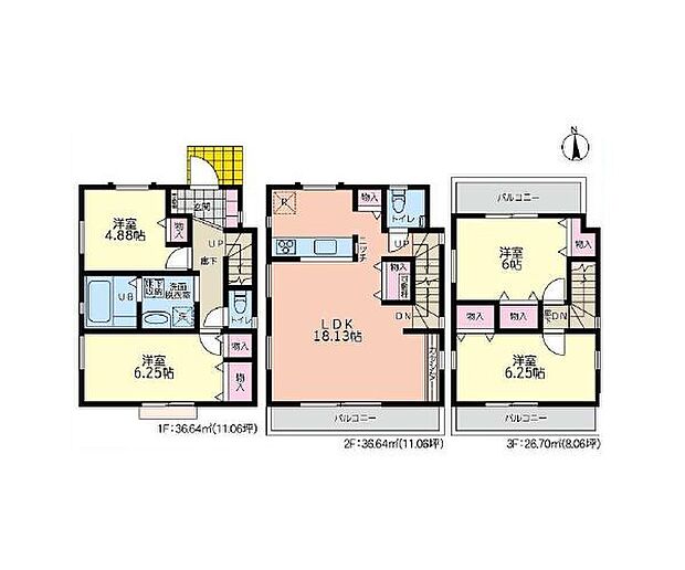 4LDK 建物面積99.98m2 土地面積100.27m2