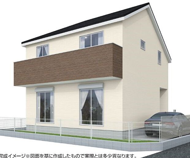 訪れる人の記憶に残るスタイリッシュな邸宅。（パースはイメージのため実際と色柄が異なる場合があります）