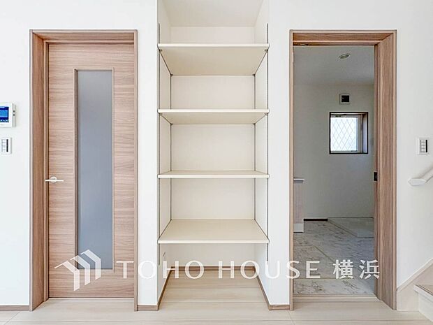 住まいの快適性を左右する収納は欲しい場所に使い勝手のよい収納を確保しています。