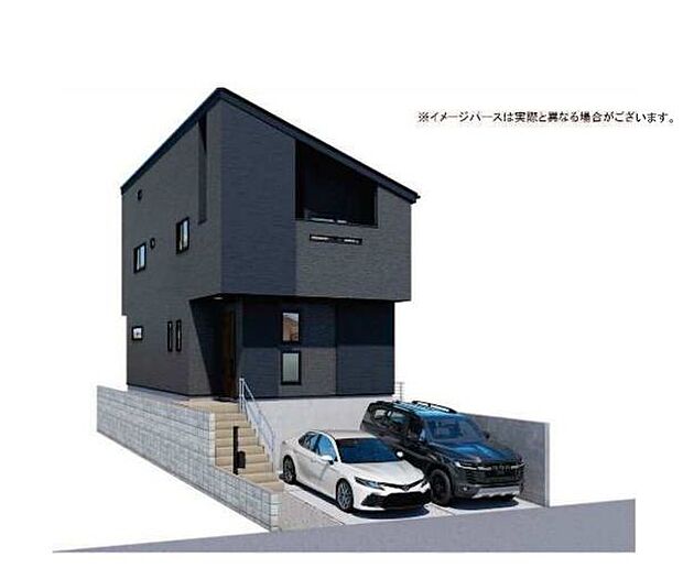 訪れる人の記憶に残るスタイリッシュな邸宅。(パースはイメージのため実際と色柄が異なる場合があります)