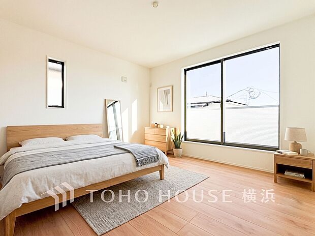 一日の疲れをいやしてくれる寝室。※生成AIによるイメージです。家具・小物は販売価格に含まれません。