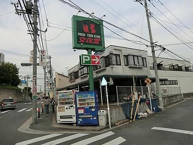 スーパー文化堂馬場店 500m 毎日の食卓を彩る食料品がお求めやすい価格で品揃え豊富に揃います。