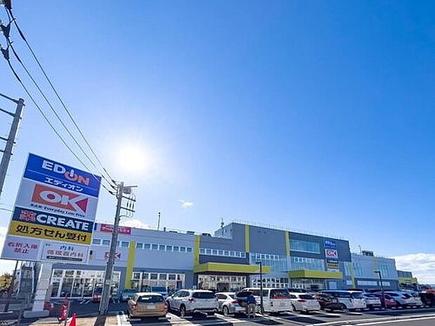 DRPプラザ瀬谷 800m スーパーオーケー下瀬谷店、クリエイトエス・ディー、家電量販店のエディオンが入る複合商業施設です。