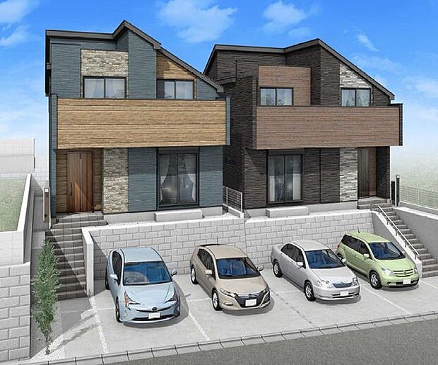 良質な環境に暮らす永住の邸がここに誕生。(パースはイメージのため実際と色柄が異なる場合があります)