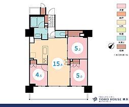 LeJADESHINYOKOHAMA 3LDKの間取図画像