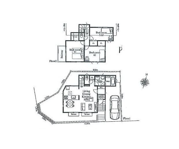 3LDK 土地面積102.73m2 建物面積82.11m2