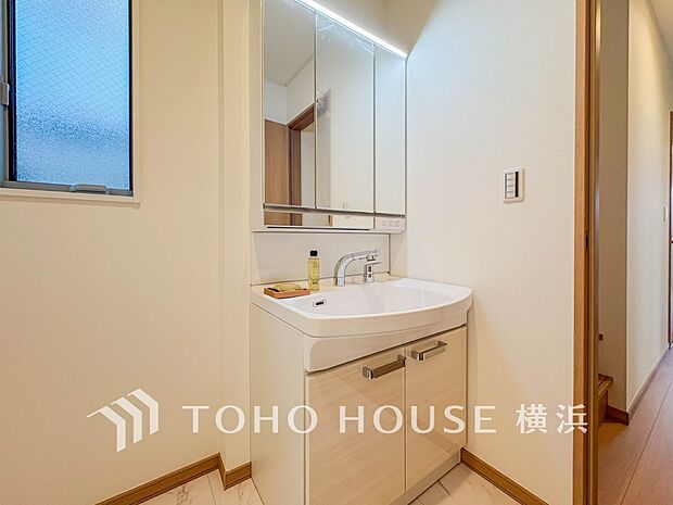 ご家族の1日が始まり、1日の終わりを締めくくる洗面空間。