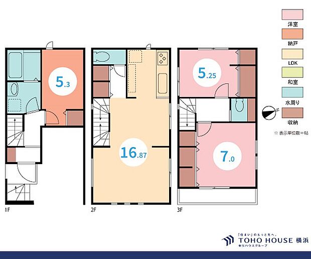2LDK+S　建物面積102.47m2　土地面積54.05m2