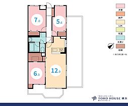 ヒルズ上大岡ガーデニア 3LDKの間取図画像