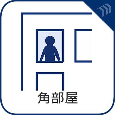 【角部屋】 たくさんの窓から豊かな自然光を招く角住戸。